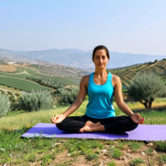 **

"A serene yoga session in the Turkish countryside, with a woman in modest sportswear practicing a gentle pose. Rolling hills and olive groves in the background. Peaceful atmosphere, soft natural light, perfect anatomy, correct proportions, natural pose, well-formed hands, proper finger count, natural body proportions, safe for work, appropriate content, fully clothed, professional, modest, family-friendly."

**