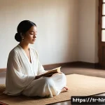 힌두교와 시 - **Prompt 1: Inner Peace and Ancient Wisdom in Modernity**
A highly detailed, realistic photograp...